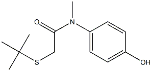 2-(tert-butylsulfanyl)-N-(4-hydroxyphenyl)-N-methylacetamide Struktur