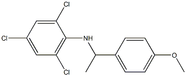 2,4,6-trichloro-N-[1-(4-methoxyphenyl)ethyl]aniline 结构式