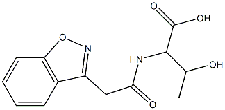 2-[(1,2-benzisoxazol-3-ylacetyl)amino]-3-hydroxybutanoic acid 结构式