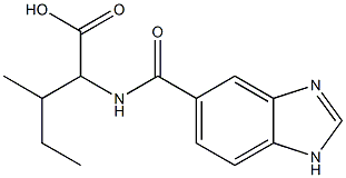 2-[(1H-benzimidazol-5-ylcarbonyl)amino]-3-methylpentanoic acid Structure