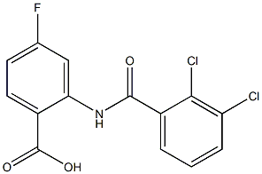 2-[(2,3-dichlorobenzene)amido]-4-fluorobenzoic acid Struktur