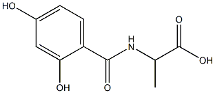 2-[(2,4-dihydroxybenzoyl)amino]propanoic acid Structure