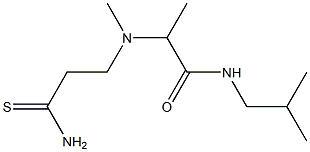 2-[(2-carbamothioylethyl)(methyl)amino]-N-(2-methylpropyl)propanamide Structure