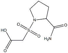 2-[(2-carbamoylpyrrolidine-1-)sulfonyl]acetic acid Struktur