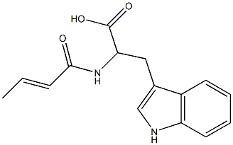 2-[(2E)-but-2-enoylamino]-3-(1H-indol-3-yl)propanoic acid Structure