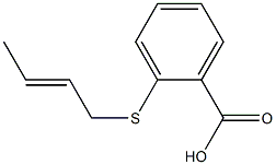 2-[(2E)-but-2-enylthio]benzoic acid Struktur