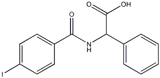 2-[(4-iodophenyl)formamido]-2-phenylacetic acid 化学構造式