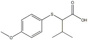 2-[(4-methoxyphenyl)sulfanyl]-3-methylbutanoic acid Struktur