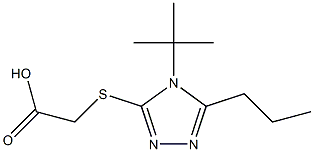 2-[(4-tert-butyl-5-propyl-4H-1,2,4-triazol-3-yl)sulfanyl]acetic acid 结构式
