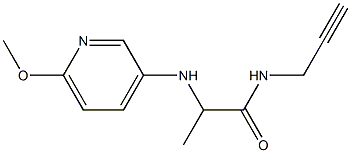 2-[(6-methoxypyridin-3-yl)amino]-N-(prop-2-yn-1-yl)propanamide Struktur