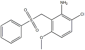 2-[(benzenesulfonyl)methyl]-6-chloro-3-methoxyaniline Struktur