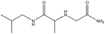 2-[(carbamoylmethyl)amino]-N-(2-methylpropyl)propanamide Struktur