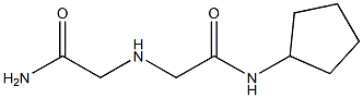 2-[(carbamoylmethyl)amino]-N-cyclopentylacetamide Struktur