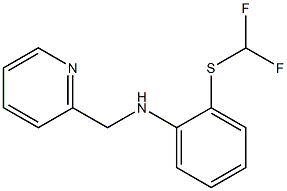 2-[(difluoromethyl)sulfanyl]-N-(pyridin-2-ylmethyl)aniline Structure