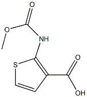 2-[(methoxycarbonyl)amino]thiophene-3-carboxylic acid Structure
