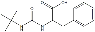 2-[(tert-butylcarbamoyl)amino]-3-phenylpropanoic acid Struktur