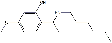 2-[1-(hexylamino)ethyl]-5-methoxyphenol Structure