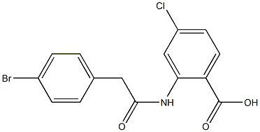 2-[2-(4-bromophenyl)acetamido]-4-chlorobenzoic acid Structure