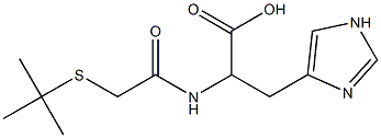 2-[2-(tert-butylsulfanyl)acetamido]-3-(1H-imidazol-4-yl)propanoic acid 结构式