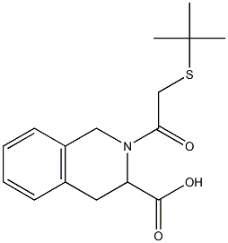 2-[2-(tert-butylsulfanyl)acetyl]-1,2,3,4-tetrahydroisoquinoline-3-carboxylic acid Structure