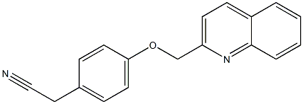 2-[4-(quinolin-2-ylmethoxy)phenyl]acetonitrile 化学構造式