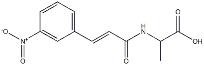 2-{[(2E)-3-(3-nitrophenyl)prop-2-enoyl]amino}propanoic acid Struktur