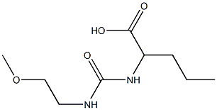 2-{[(2-methoxyethyl)carbamoyl]amino}pentanoic acid Structure