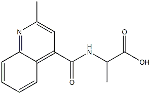 2-{[(2-methylquinolin-4-yl)carbonyl]amino}propanoic acid Structure
