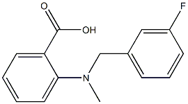 2-{[(3-fluorophenyl)methyl](methyl)amino}benzoic acid Struktur