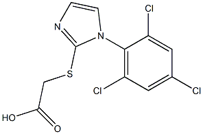 2-{[1-(2,4,6-trichlorophenyl)-1H-imidazol-2-yl]sulfanyl}acetic acid Structure