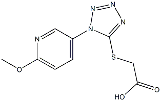 2-{[1-(6-methoxypyridin-3-yl)-1H-1,2,3,4-tetrazol-5-yl]sulfanyl}acetic acid Structure