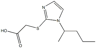 2-{[1-(pentan-2-yl)-1H-imidazol-2-yl]sulfanyl}acetic acid 化学構造式