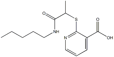 2-{[1-(pentylcarbamoyl)ethyl]sulfanyl}pyridine-3-carboxylic acid Structure