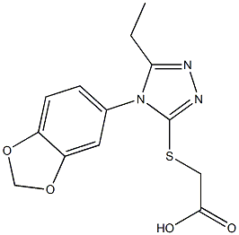 2-{[4-(2H-1,3-benzodioxol-5-yl)-5-ethyl-4H-1,2,4-triazol-3-yl]sulfanyl}acetic acid Structure