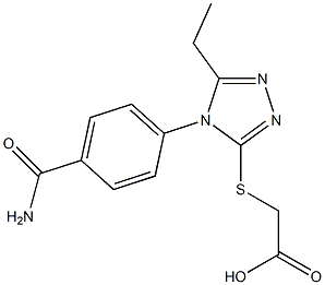 2-{[4-(4-carbamoylphenyl)-5-ethyl-4H-1,2,4-triazol-3-yl]sulfanyl}acetic acid