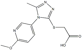2-{[4-(6-methoxypyridin-3-yl)-5-methyl-4H-1,2,4-triazol-3-yl]sulfanyl}acetic acid|