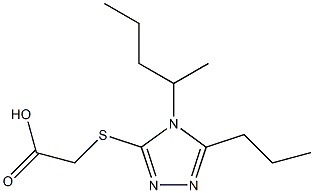 2-{[4-(pentan-2-yl)-5-propyl-4H-1,2,4-triazol-3-yl]sulfanyl}acetic acid Struktur