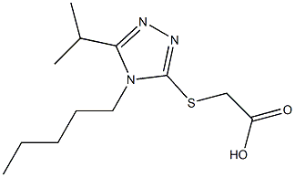 2-{[4-pentyl-5-(propan-2-yl)-4H-1,2,4-triazol-3-yl]sulfanyl}acetic acid Struktur