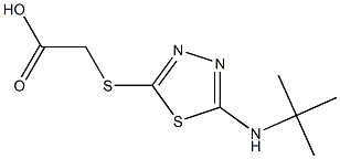 2-{[5-(tert-butylamino)-1,3,4-thiadiazol-2-yl]sulfanyl}acetic acid 结构式