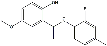 2-{1-[(2-fluoro-4-methylphenyl)amino]ethyl}-4-methoxyphenol Structure