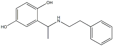 2-{1-[(2-phenylethyl)amino]ethyl}benzene-1,4-diol Struktur