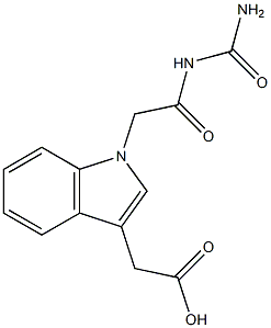 2-{1-[2-(carbamoylamino)-2-oxoethyl]-1H-indol-3-yl}acetic acid Structure