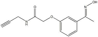 2-{3-[(1E)-N-hydroxyethanimidoyl]phenoxy}-N-prop-2-ynylacetamide 结构式