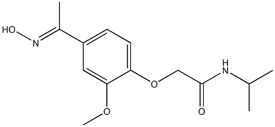 2-{4-[(1E)-N-hydroxyethanimidoyl]-2-methoxyphenoxy}-N-isopropylacetamide Structure