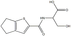 2-{4H,5H,6H-cyclopenta[b]thiophen-2-ylformamido}-3-hydroxypropanoic acid 结构式