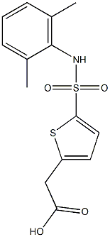 2-{5-[(2,6-dimethylphenyl)sulfamoyl]thiophen-2-yl}acetic acid Structure