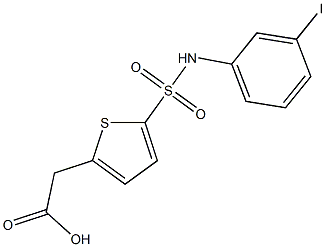 2-{5-[(3-iodophenyl)sulfamoyl]thiophen-2-yl}acetic acid Struktur