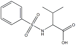 2-benzenesulfonamido-3-methylbutanoic acid Structure