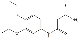 2-carbamothioyl-N-(3,4-diethoxyphenyl)acetamide Structure