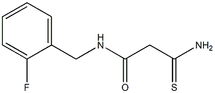 2-carbamothioyl-N-[(2-fluorophenyl)methyl]acetamide Struktur